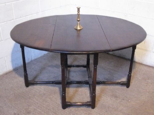 antique georgian oak gate leg drop leaf table c1780