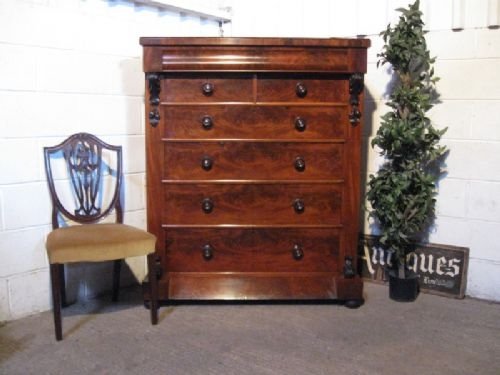 impressive victorian mahogany scotch chest of drawers c1860