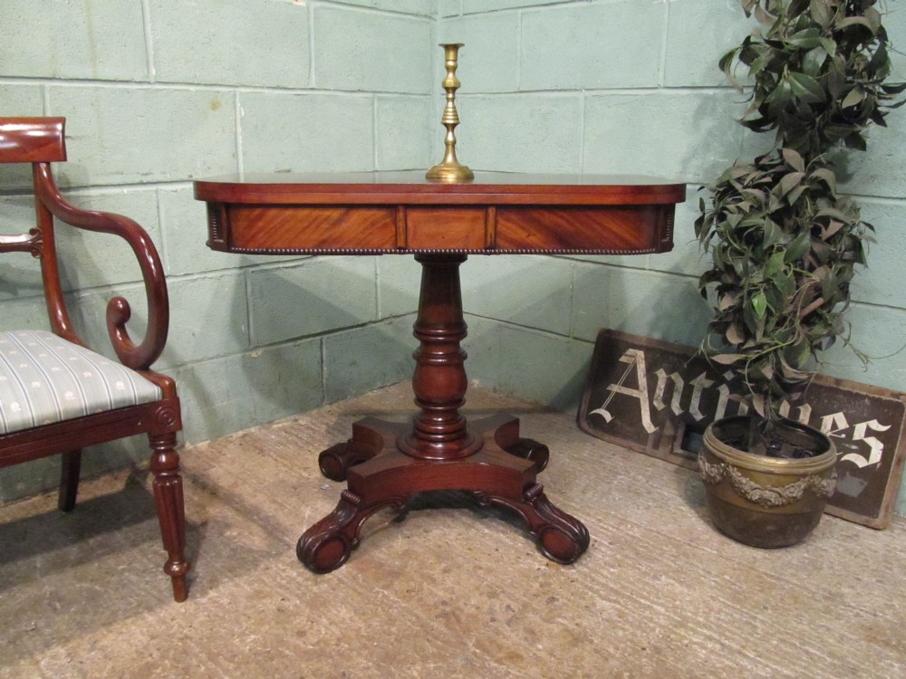antique regency mahogany fold over games tea table c1820
