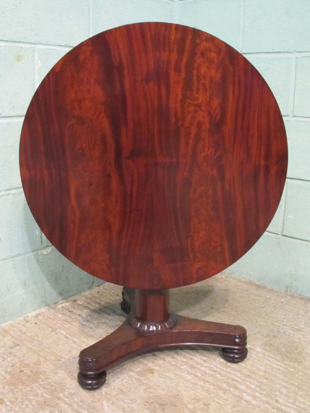 antique mahogany william 1v tilt top tea table c1830