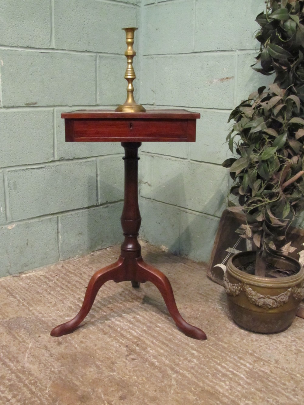 antique regency mahogany work lamp table c1820