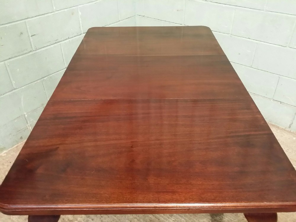 antique edwardian mahogany wind out extending dining table c1900