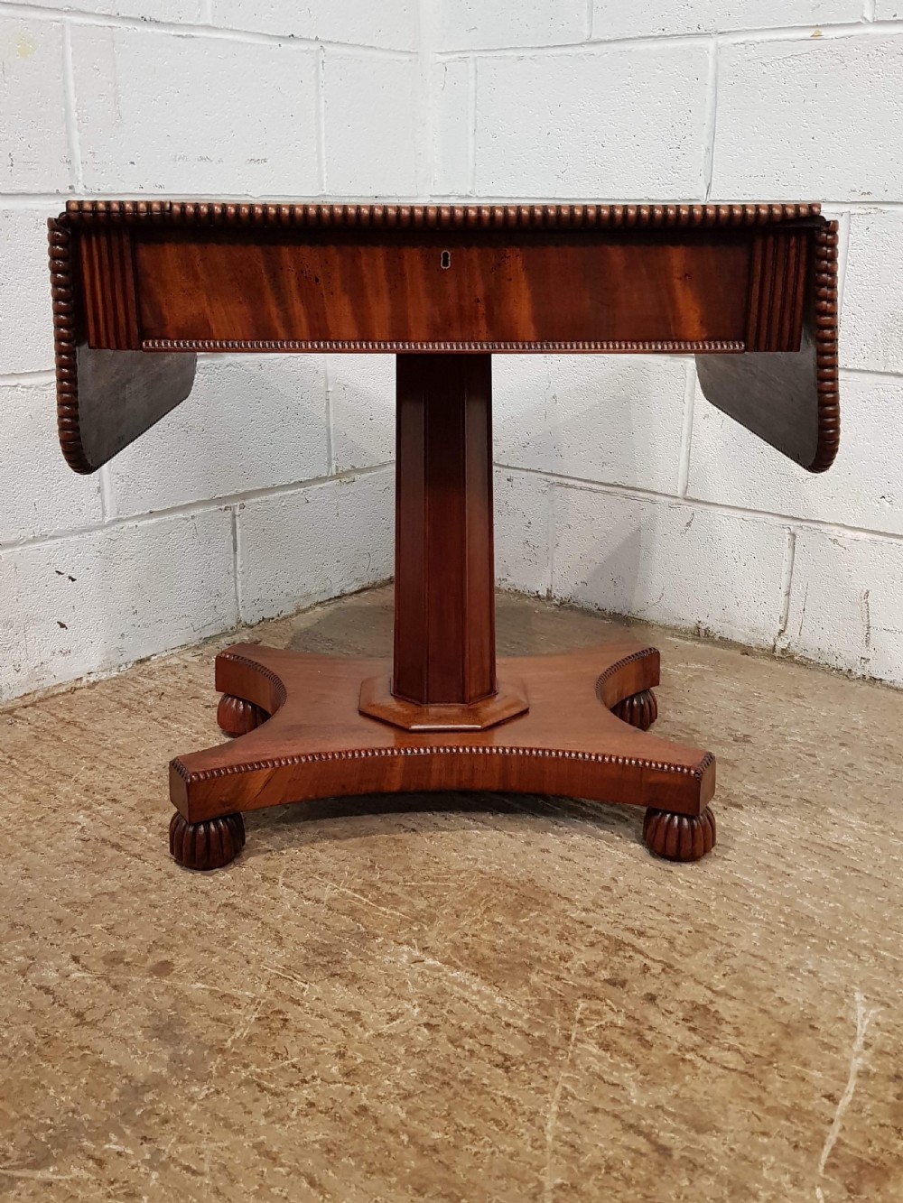 antique regency mahogany drop leaf sofa table c1820