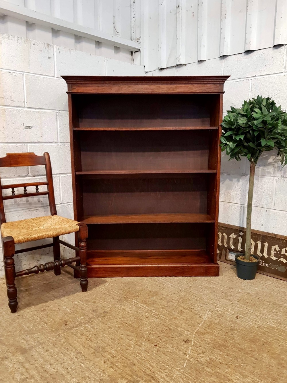 antique victorian oak bookcase c1880