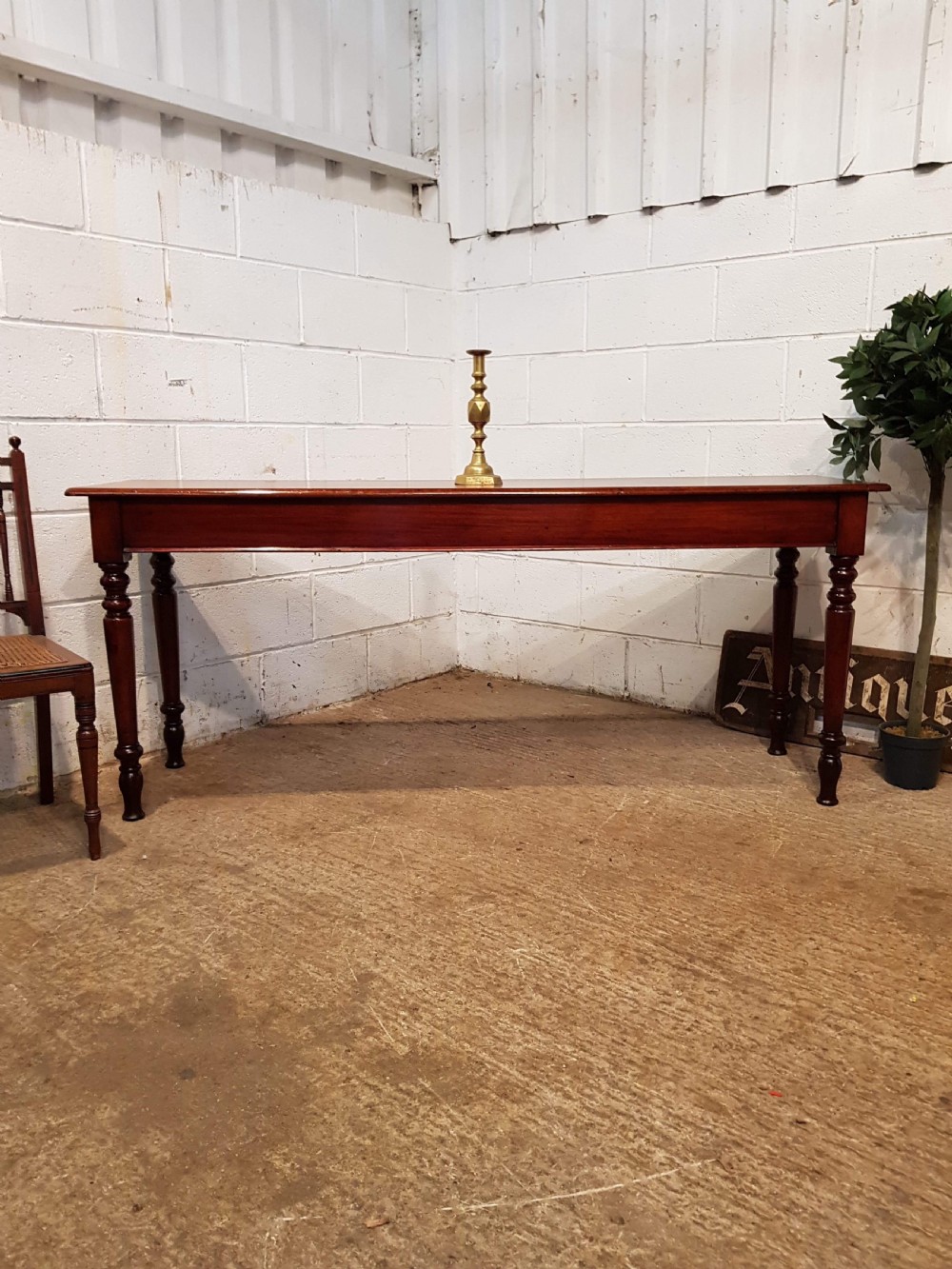 antique victorian mahogany long narrow console table c1880
