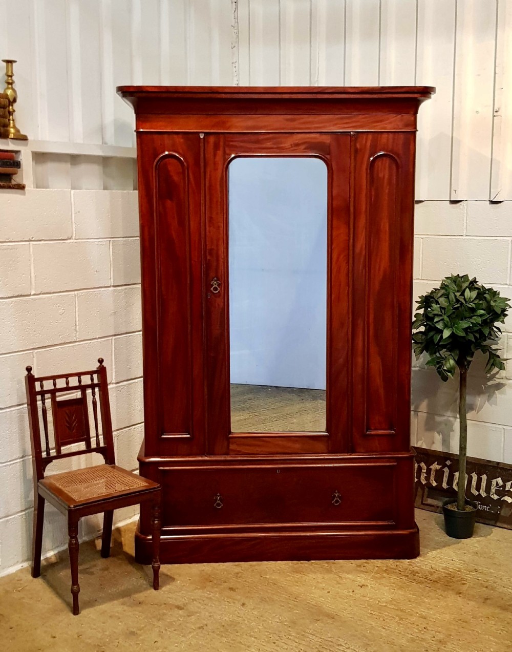 Antique Victorian Mahogany Double Wardrobe C1880 595120 www