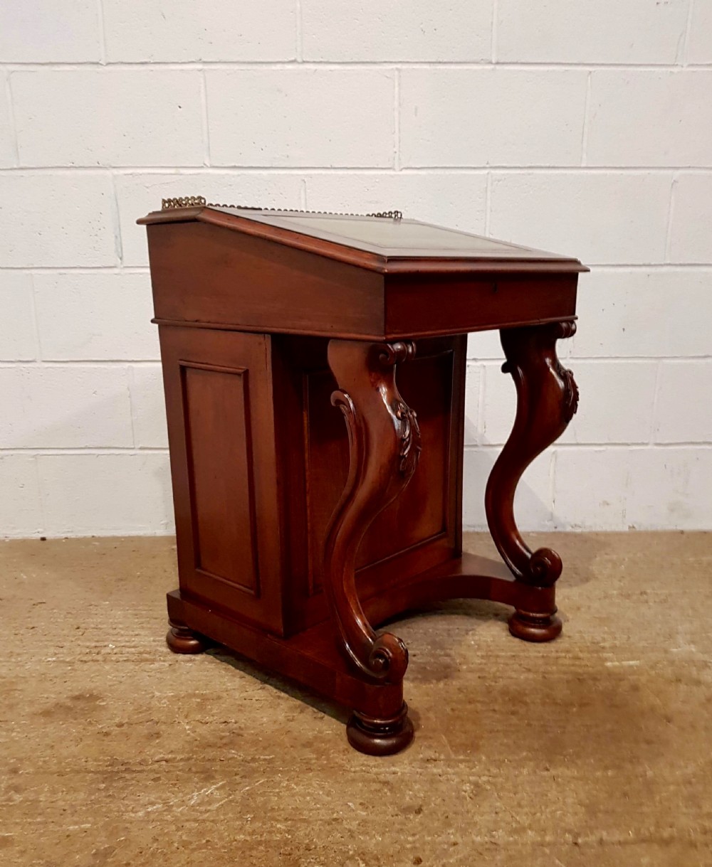 antique victorian mahogany davenport c1870