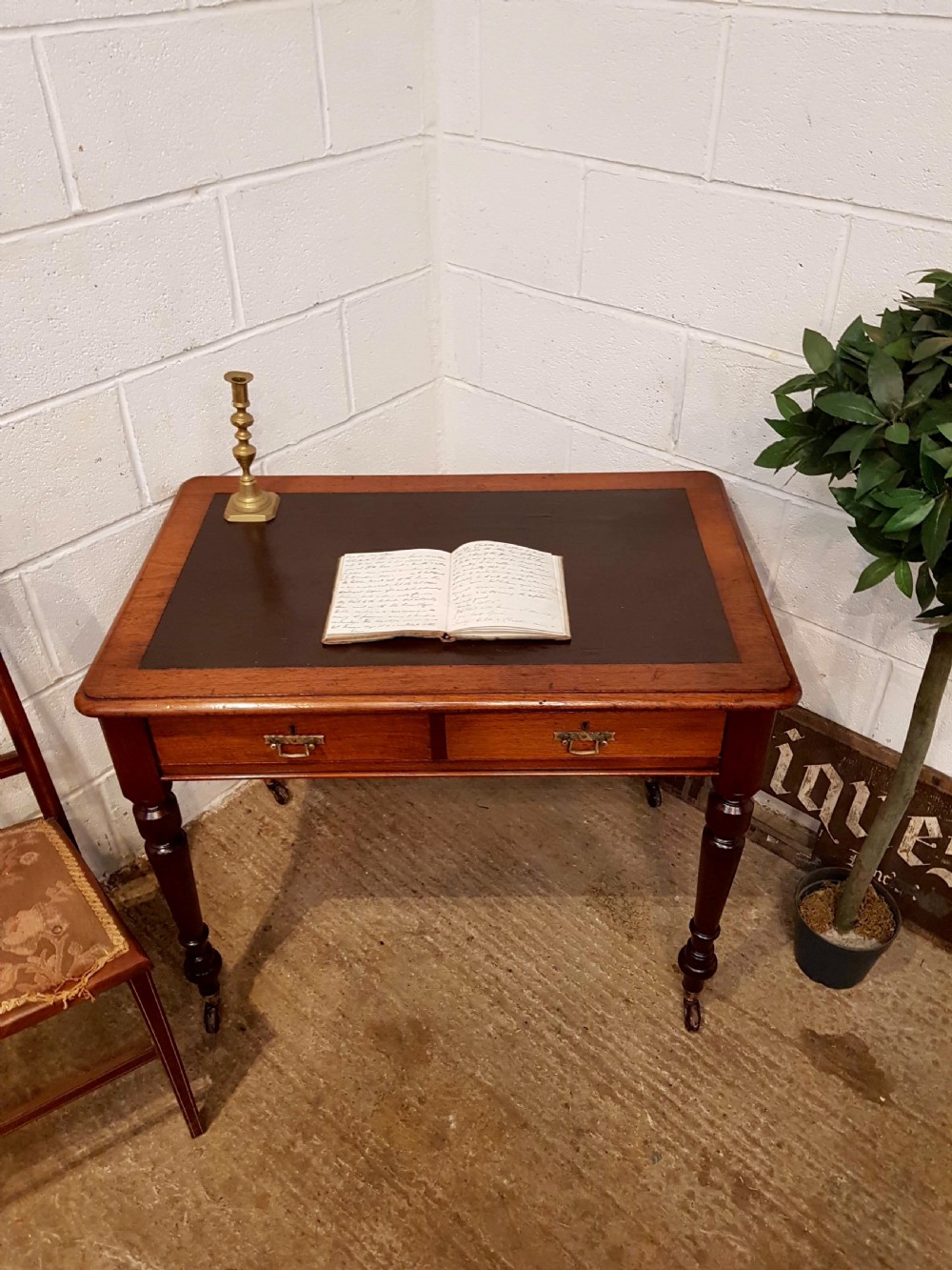 antique victorian mahogany writing table c1880