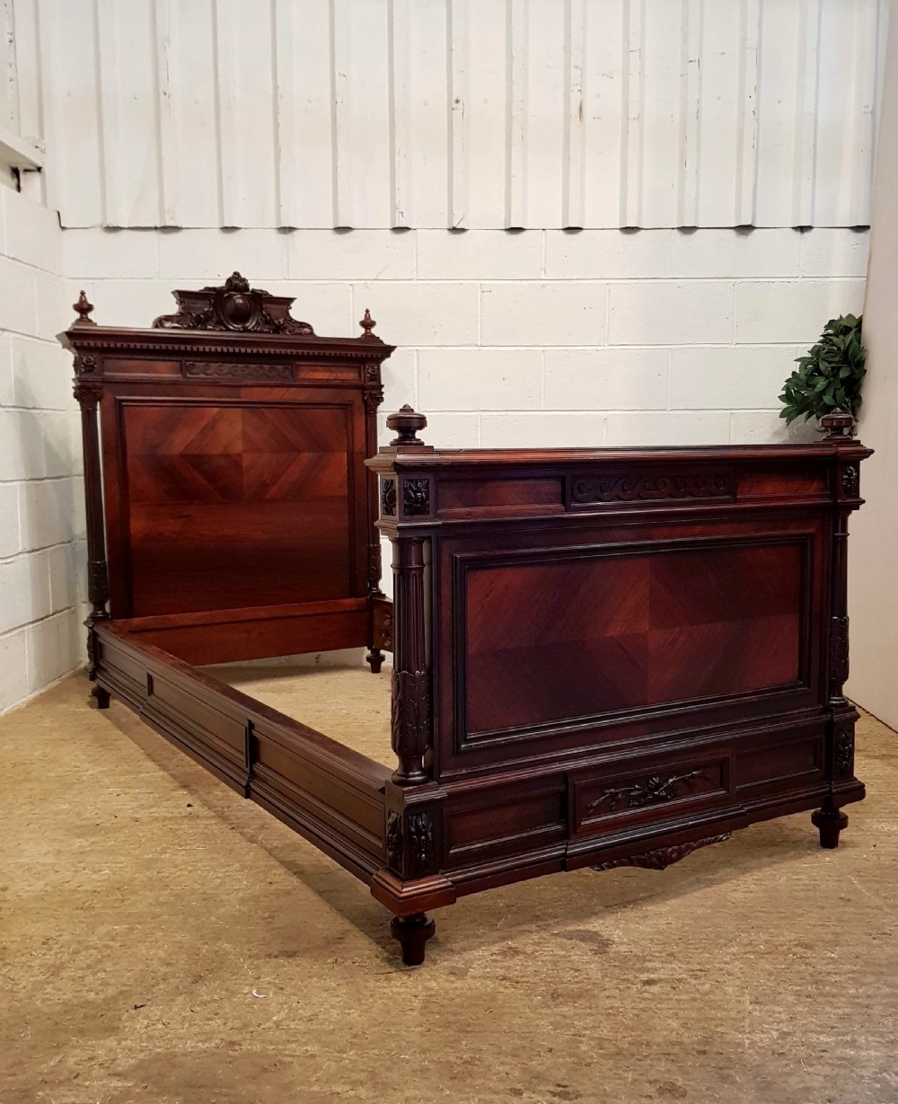 antique 19th century french mahogany single bed c1880