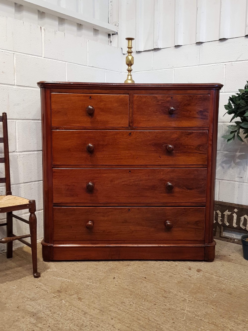 antique victorian walnut chest of drawers c1880