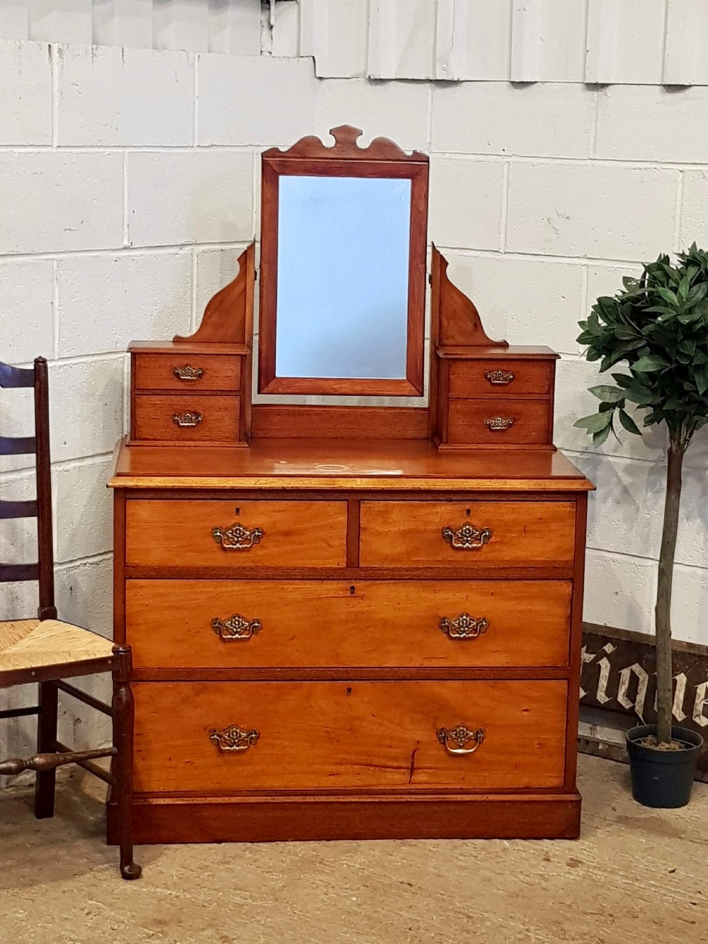 antique edwardian mahogany dressing chest c1900