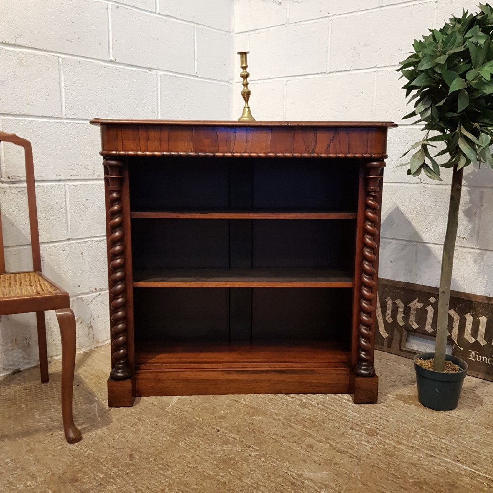 antique william 1v mahogany open bookcase c1830