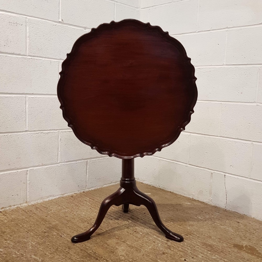 antique regency mahogany tilt top tripod table c1820