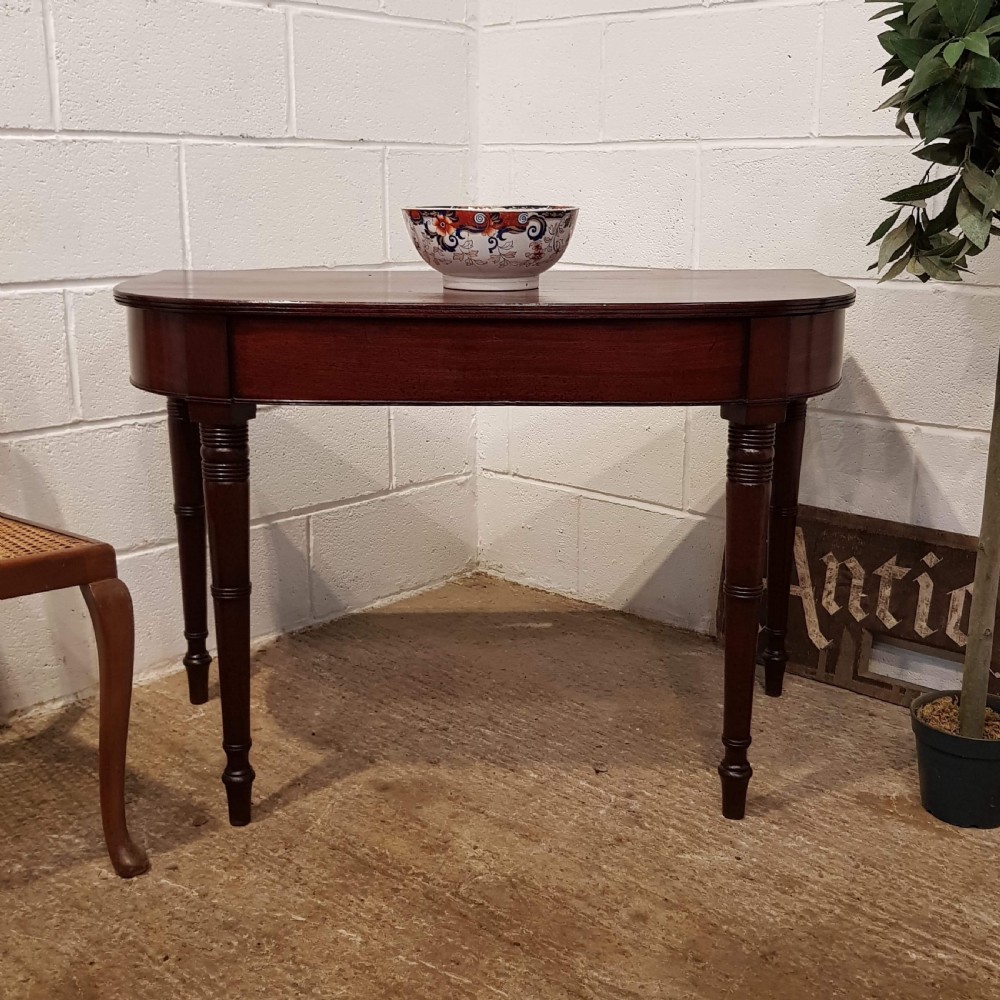 antique regency mahogany d end side table c1820