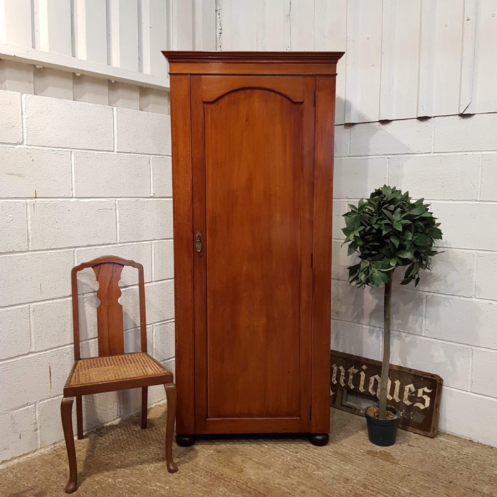 antique edwardian mahogany small narrow wardrobe c1900