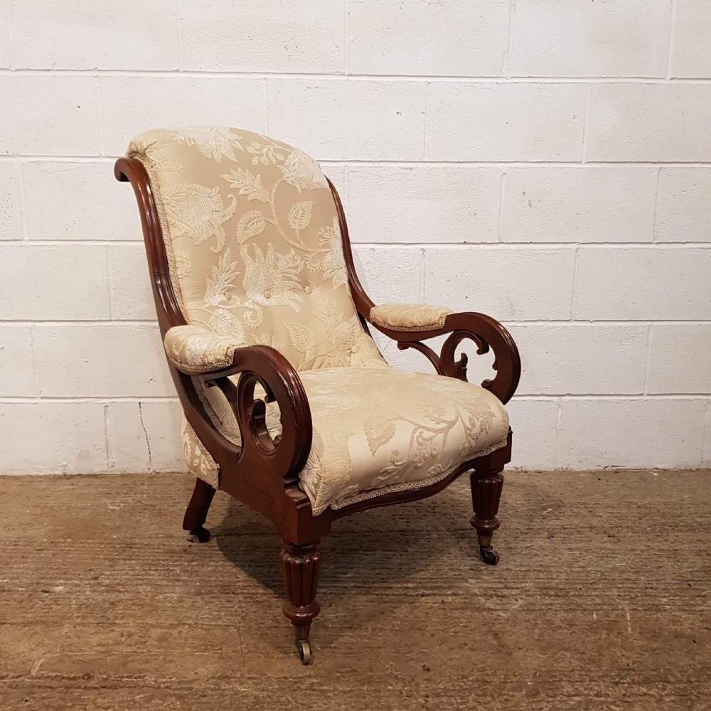 antique william 1v mahogany armchair c1830