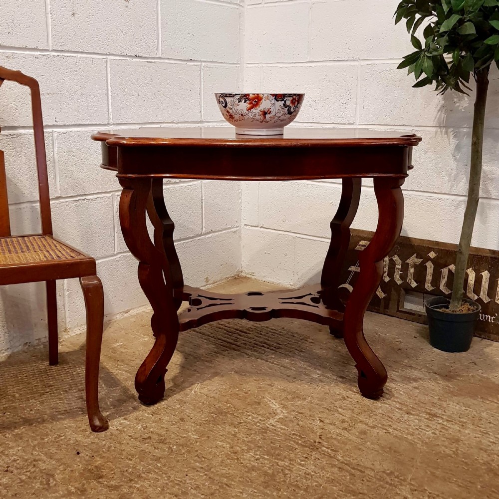 antique 19th century biedermeier walnut centre table c1870