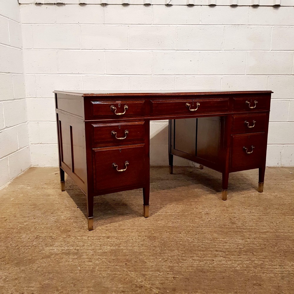 antique mahogany twin pedestal desk c1920