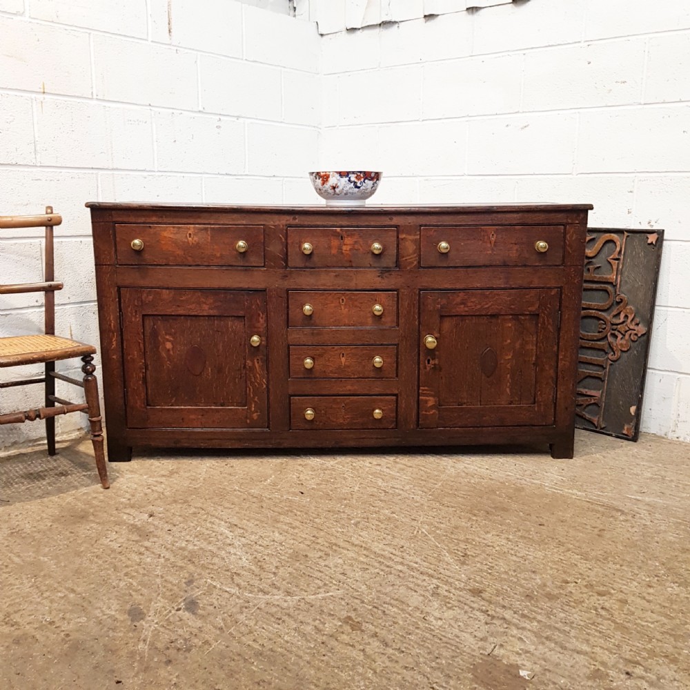 antique 18th century country oak dresser base c1780