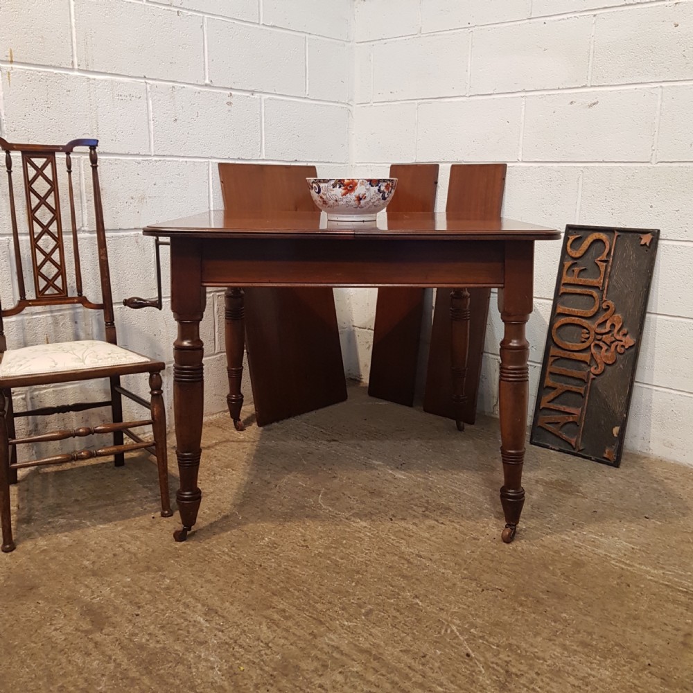 antique victorian mahogany extending dining table c1880
