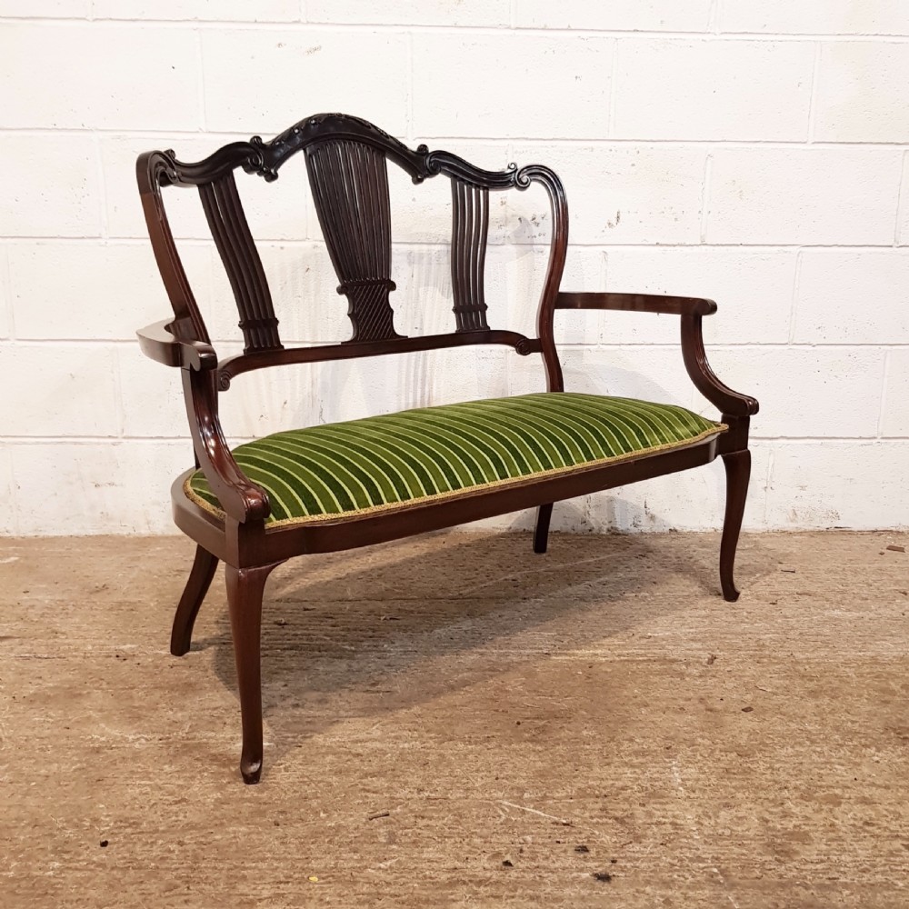 antique edwardian mahogany salon sofa c1900