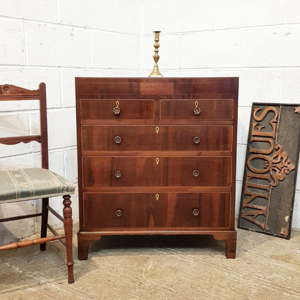 antique regency mahogany dwarf chest of drawers c1820