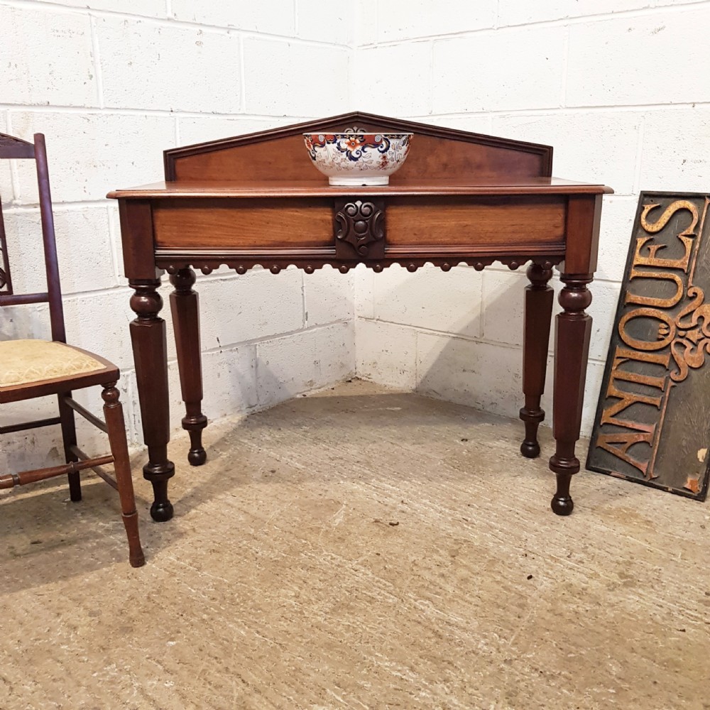 antique victorian aesthetic mahogany hall console table c1880