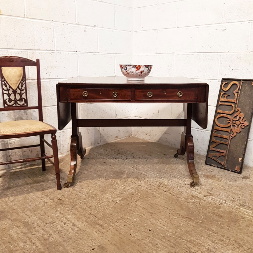 Antique Regency Mahogany Drop Leaf Sofa Table C1820 935612 www