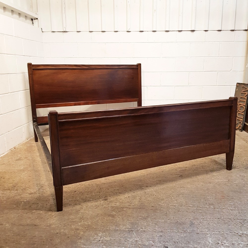 antique edwardian mahogany super king size bed by heals son c1900