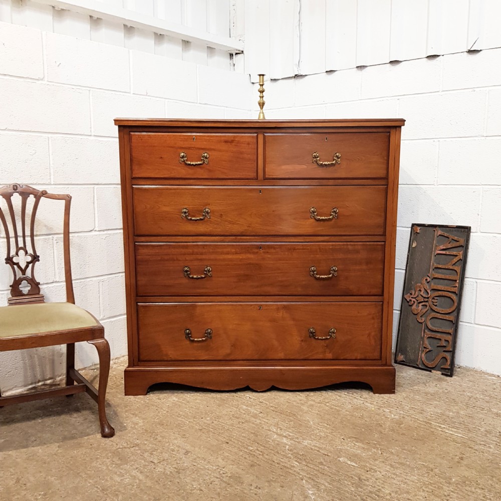 antique late victorian walnut chest of drawers c1890