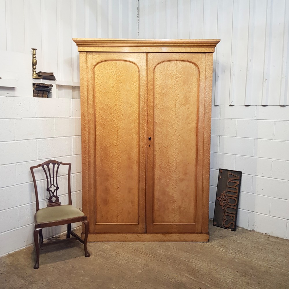 antique victorian maple double wardrobe 1 of a pair c1880