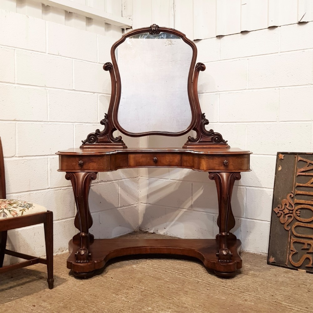 antique victorian mahogany duchesse dressing table c1860