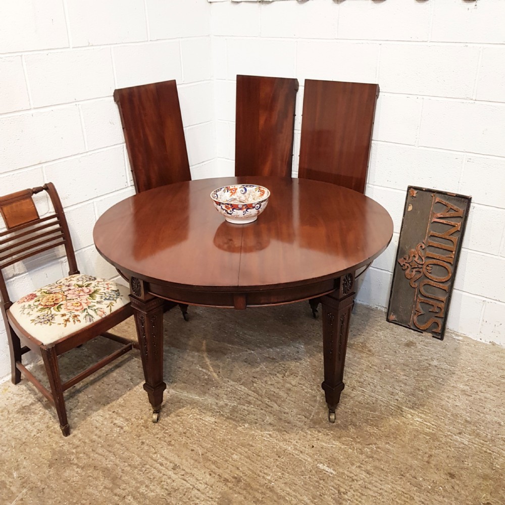 antique edwardian mahogany extending dining table by maple and co c1900