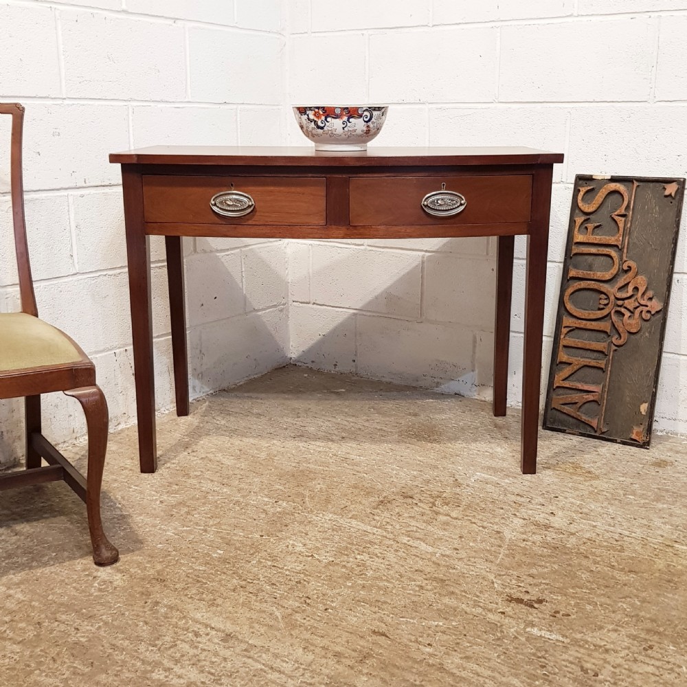 antique regency bow front mahogany side table c1820