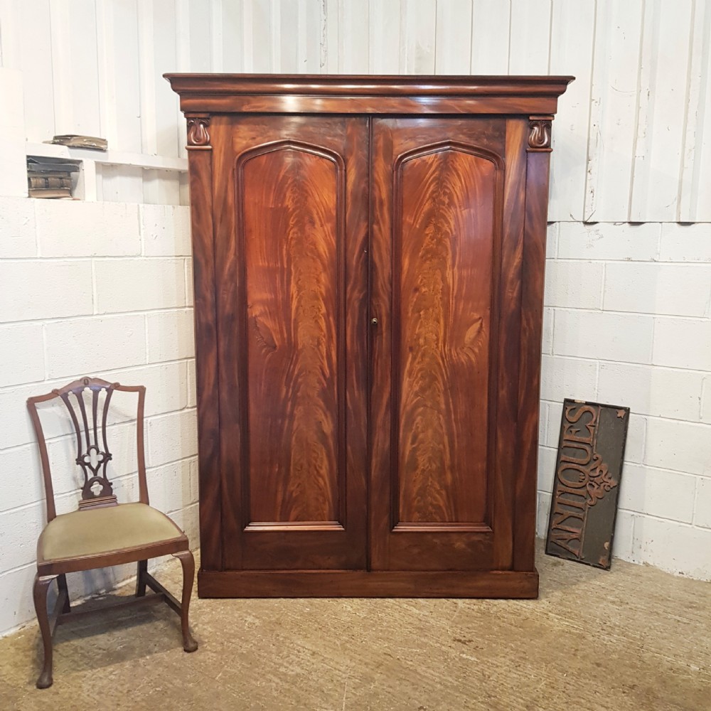 superb antique william 1v mahogany double wardrobe c1830