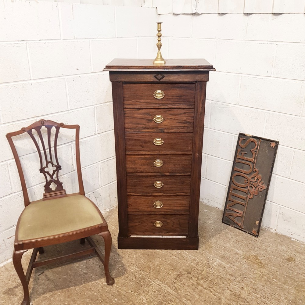 antique oak wellington chest c1920