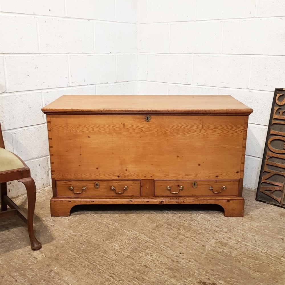 antique late 18th century pine blanket box mule chest c1780