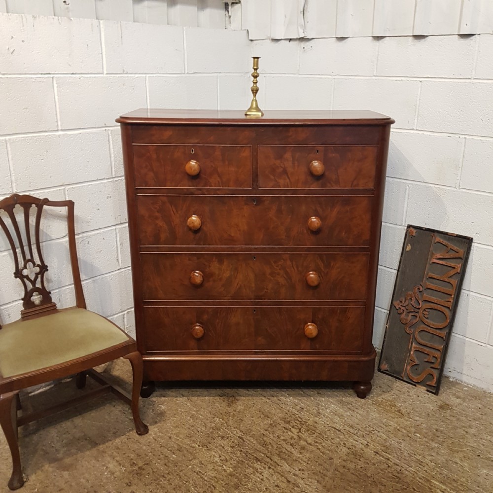 antique victorian mahogany chest of drawers c1880