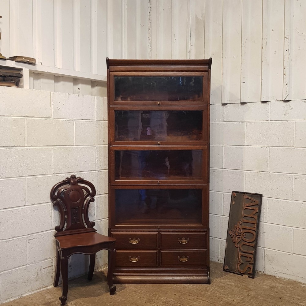 antique oak globe wernicke sectional bookcase c1900