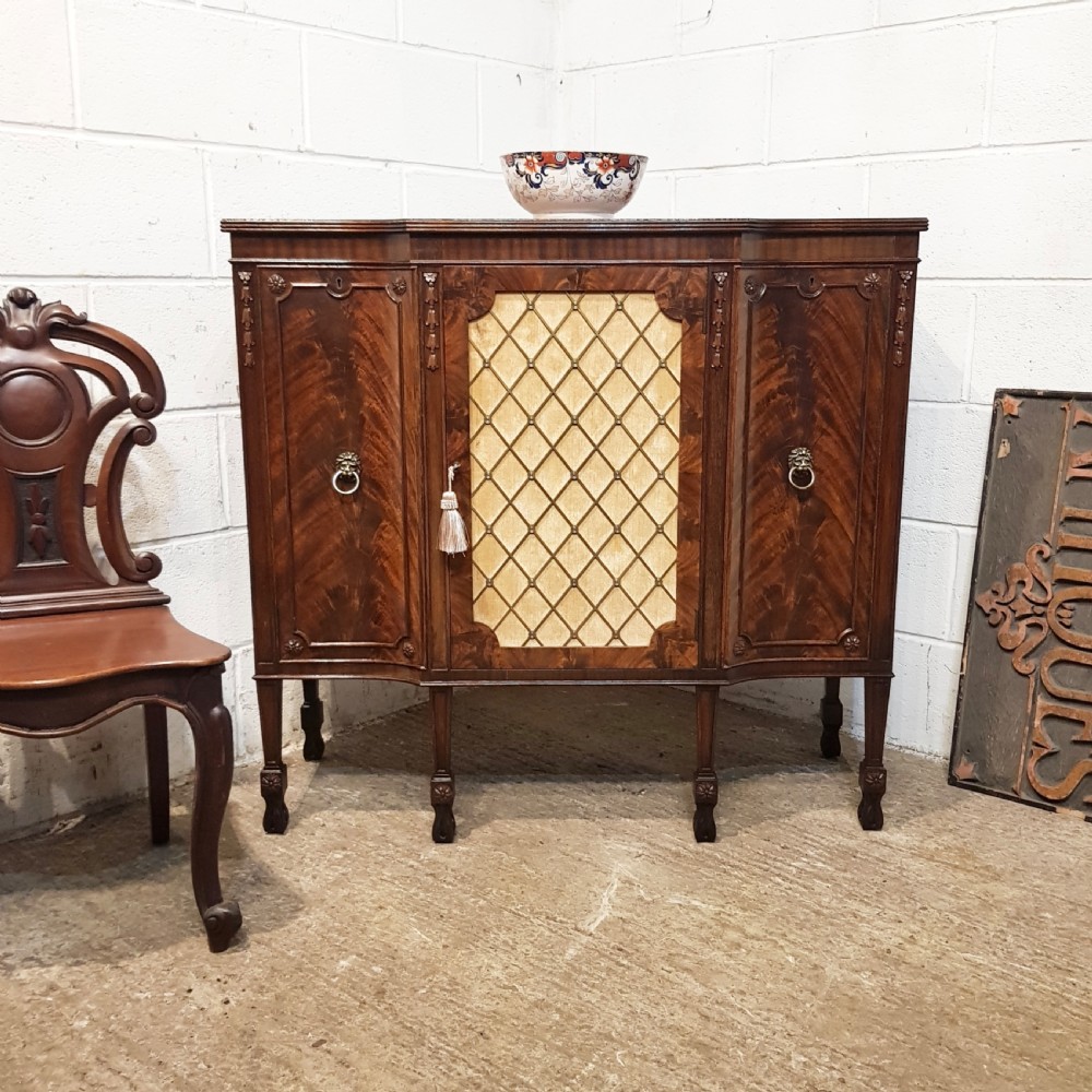 antique mahogany credenza side cabinet c1920