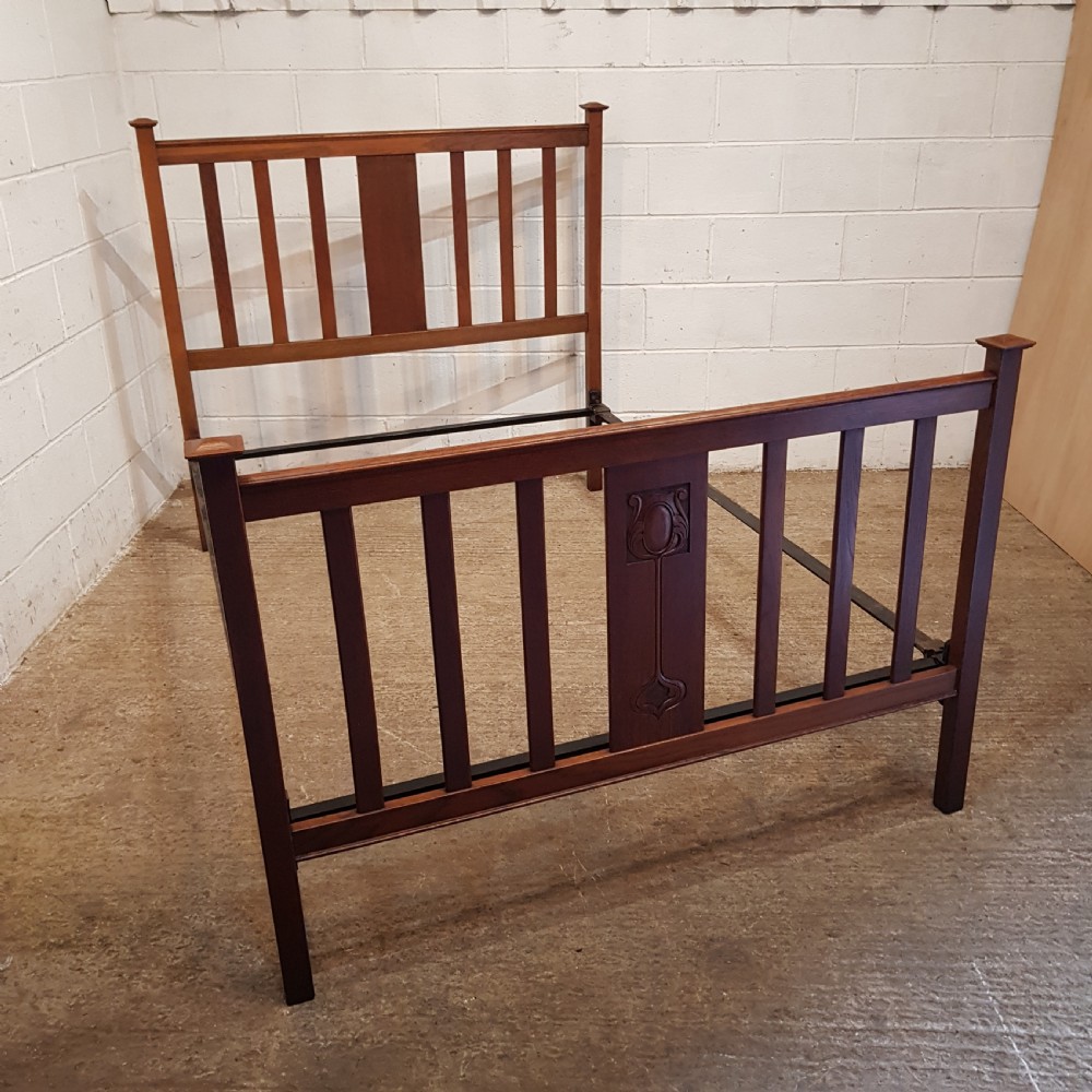 an original edwardian oak bedstead c1910