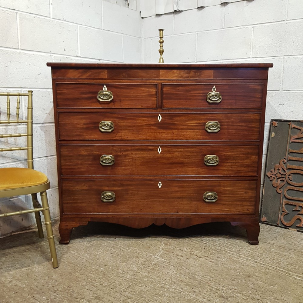 a george 3rd mahogany four height chest of drawers c1780