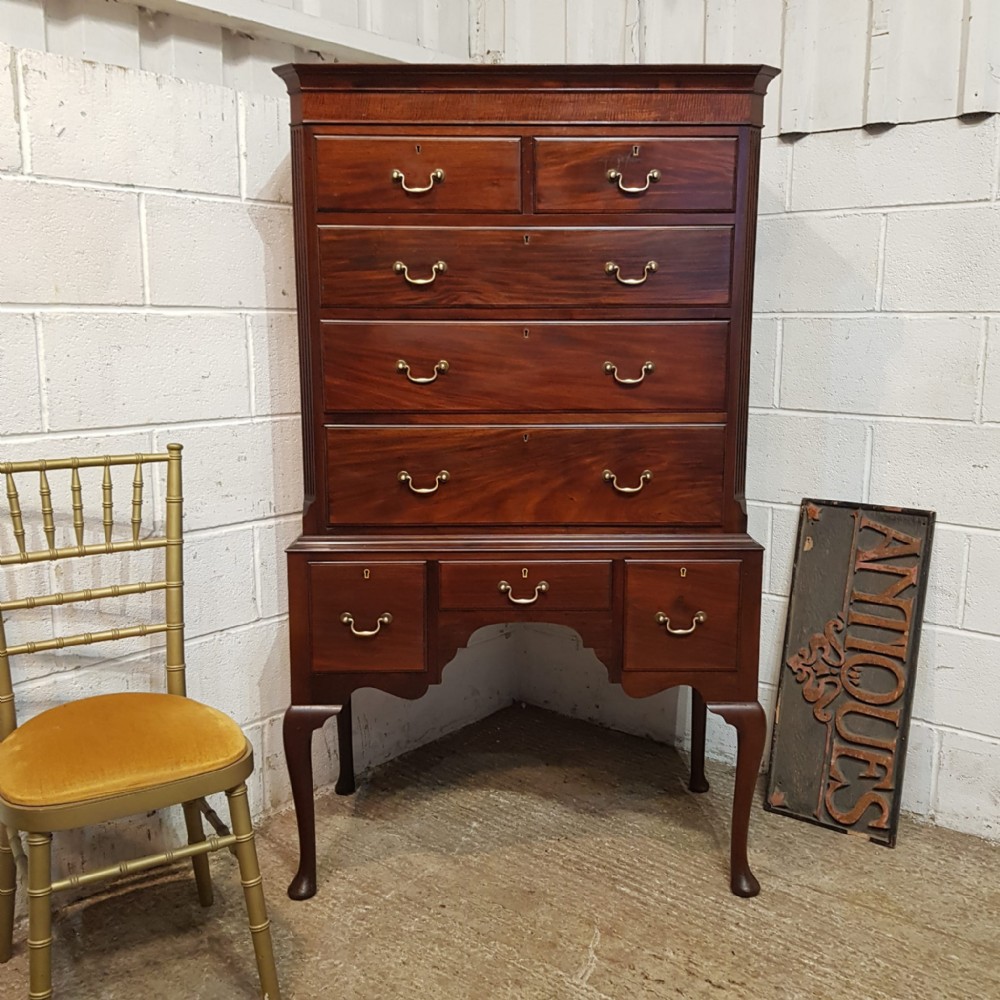 an edwardian mahogany chest of drawers on stand c1900