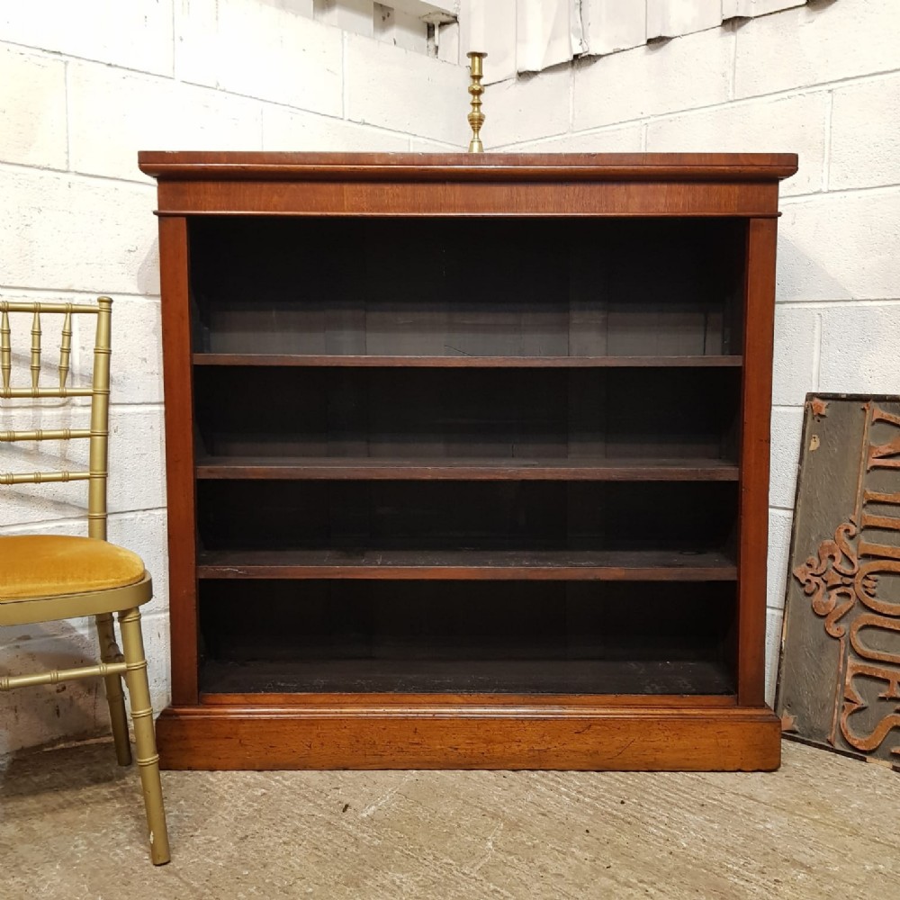 a victorian mahogany open bookcase c1880