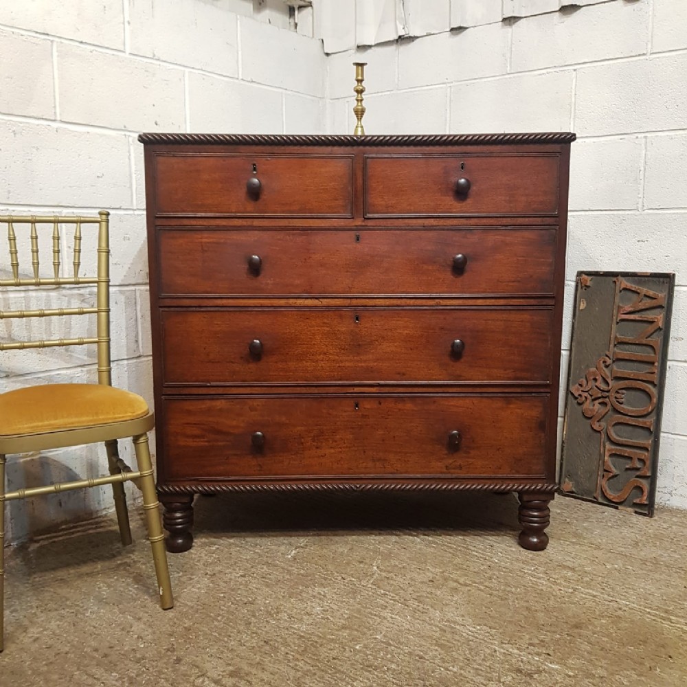 a victorian mahogany 4 height chest of drawers c1880
