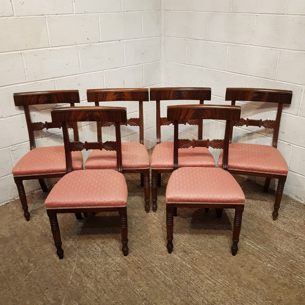 a set of six regency mahogany dining chairs c1820