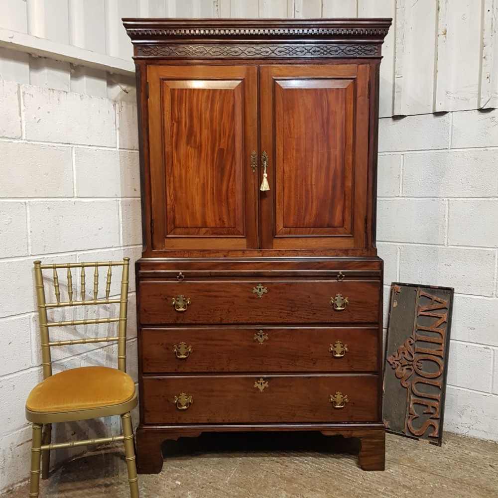 a george 3rd mahogany small clothes press c1780