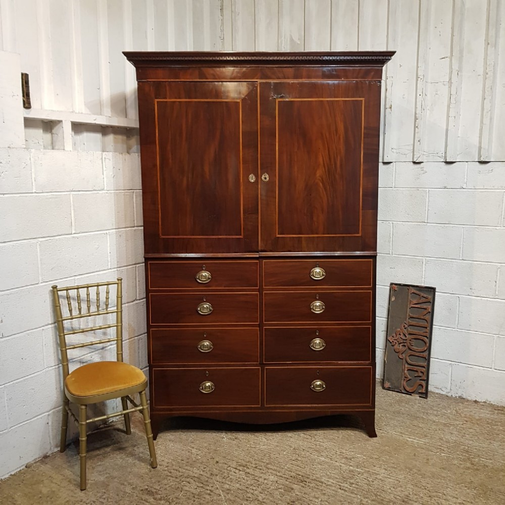 a regency mahogany campaign wardrobe c1810