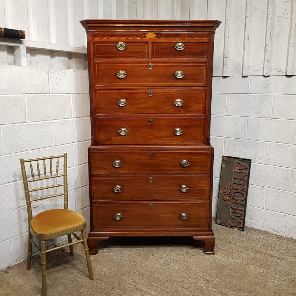 a george 3rd mahogany chest on chest c1780