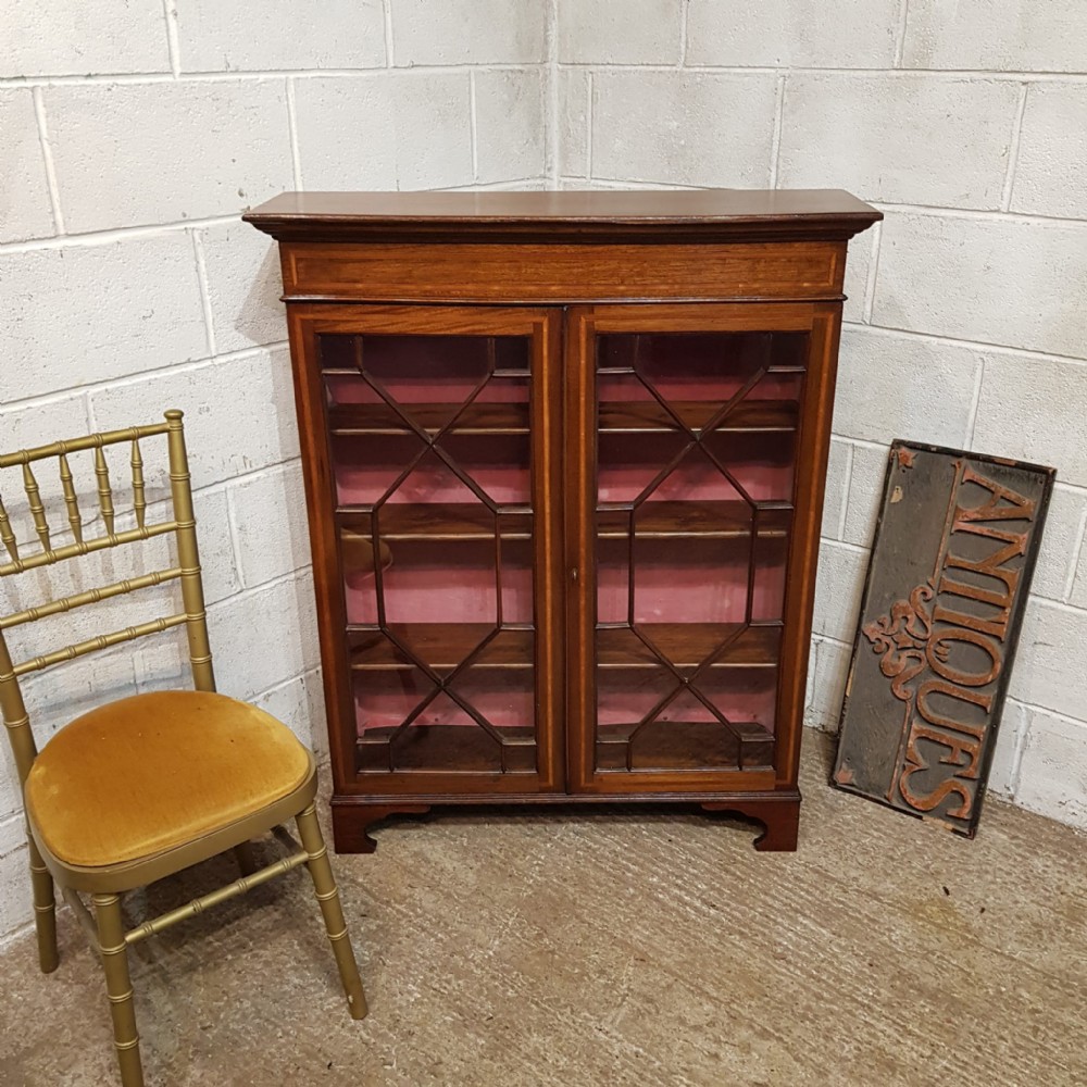 an edwardian astragal glazed bookcase c1910